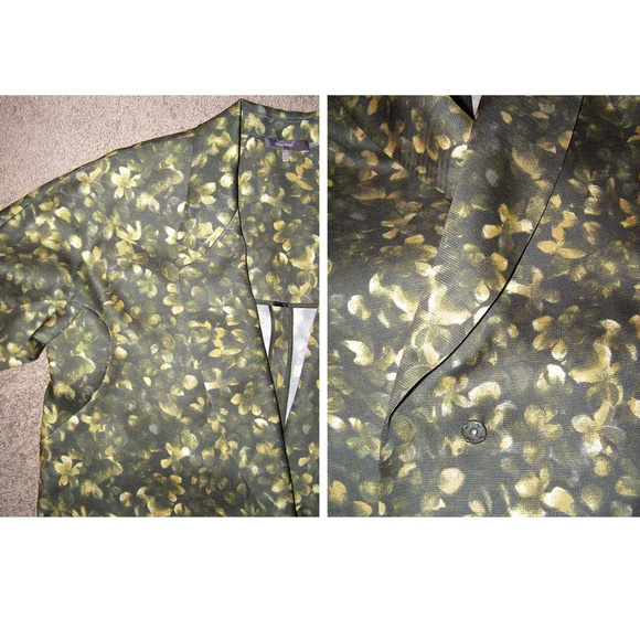 💚💛 New $2k VERA WANG Runway silk coat size 6 - Picture 8 of 8